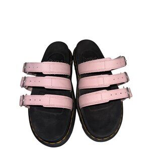 Dr Martens Womens Shoes Sz 9 Pink Blair Chunky Platform Slides 3-Strap Sandals